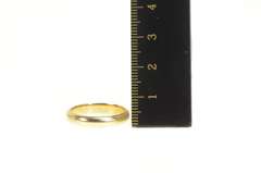 14K Yellow Gold 3.7mm Rounded Classic Wedding Band Ring