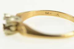 14K Yellow Gold Vintage NOS 1950's 3.6mm Engagement Setting Ring