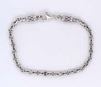 925 Sterling Silver Byzantine Bracelet