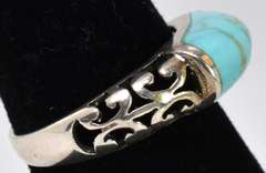 Sterling Silver Ring With Blue Stone