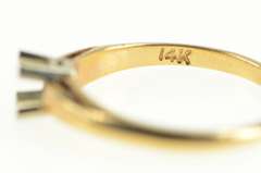 14K Yellow Gold 4.2mm Setting Vintage NOS 1950's Engagement Ring