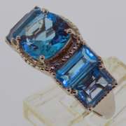 Sterling Silver Teal Topaz Ring