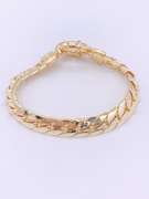 Fancy Italian Made 18kt Gold Plated Greek Key Design Bracelet