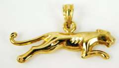 14K Panther Pendant