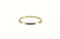 14K White Gold Grooved Vintage NOS 1950's 1.3mm Band Ring