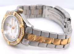 Tag Heuer Aquaracer Mop Diamond Dial Quartz 26mm 2 Tone Watch