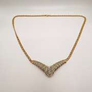 14kt Solid Yellow Gold & Diamond Pendant Necklace