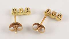 Dainty Sapphire & Diamond Earrings