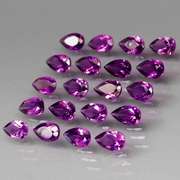 Glittering 3.93ct 5x3mm real Bolivian Amethyst set