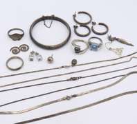 Group Lot of Vintage Sterling Silver Jewelry