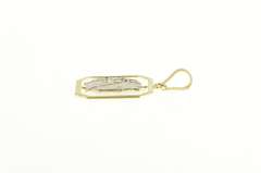 14K Yellow Gold Diamond Two Tone Horse Head Stallion Charm/Pendant