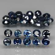 Heated only! 4.04ct blue green Sapphire set from