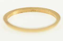 14K Yellow Gold 1.3mm Vintage NOS 1950's Stackable Band Ring