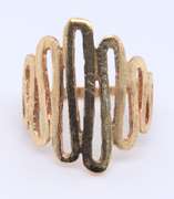 Nice 18kt Yellow Gold Squiggle Ring