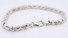 Vintage Italian Sterling Silver Box Bracelet