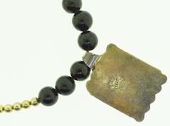 Mexico Sterling silver Black onyx  Beads Necklace
