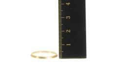 14K Yellow Gold Grooved 1.3mm Vintage NOS 1950's Band Ring