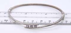 Vintage Serling Silver Cubic Zirconia Bangle