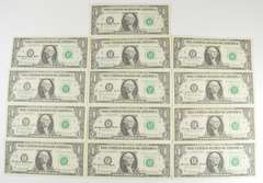 Lot (10) 1963 $1 Federal Reserve Notes - Courtesy Signed