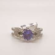 14kt Gold, Tanzanite, & Diamond Ring