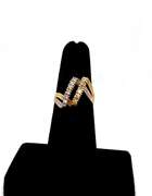 Elegant 18kt Tri-tone Diamond Band