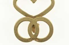 14K Yellow Gold Heart Ring Marriage Star of David Charm/Pendant