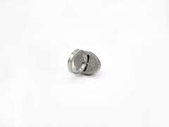 Cabochon Rainbow Moonstone with Blue Sheen Labradorite in Tibetan Silver Energy Ring