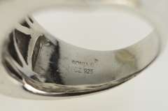 Sterling Silver Pave Cubic Zirconia Encrusted Wavy Statement Ring