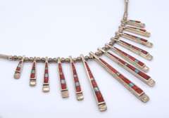 Vintage Sterling Silver American Indian Necklace
