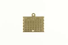 14K Yellow Gold September Retro Date to Remember Charm/Pendant