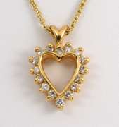 Sweet Diamond Heart Pendant
