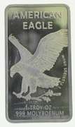 Walking Liberty  1 Troy Ounce 1Oz .999 Pure Molybdenum (Mo) Metal Silver Bar