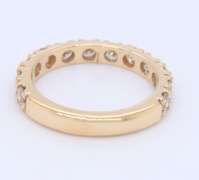 Elegant Yellow Gold Champagne Diamond Band