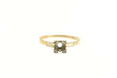 14K Yellow Gold 4.1mm Vintage NOS 1950's Engagement Setting Ring
