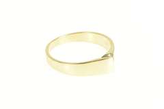 14K Yellow Gold Squared Diamond Asymmetrical Wedding Ring