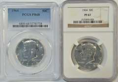 Fabulous pair of Gem proof 1964 Kennedy Half Dollars. NGC PF67 & 68
