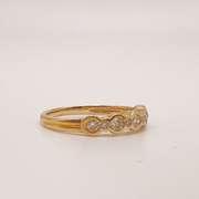 14kt Solid Yellow Gold & Diamond Band Ring