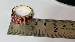 14kt Solid Yellow Gold & Ruby Band Ring
