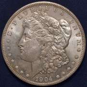 1904-O Morgan Silver Dollar, BU.