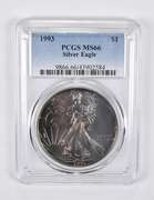 MS66 1993 American Silver Eagle PCGS