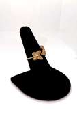 Delightful 18kt Yellow Gold Diamond Butterfly Ring
