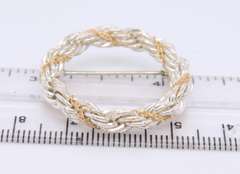 Tiffany & Co Rope Circle Pin in Sterling Silver