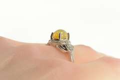 10K White Gold 2.02 Ctw Opal Diamond Halo Engagement Ring