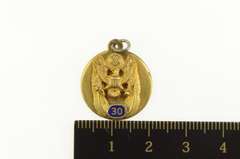 Gold Filled US Military Eagle 30 Years Enamel Service Charm/Pendant