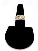 Vintage Looking 18kt Two Toned Diamond Band