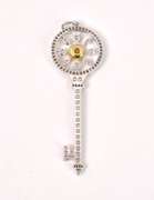 Spectacular Diamond Set Key Pendant in 18K White Gold
