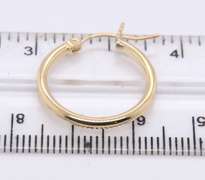 Simple Yellow Gold Hoop Earrings