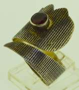 Sterling Silver Garnet Crown Ring