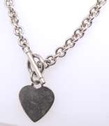 Vintage 925 Sterling Silver Heart Shaped Necklace
