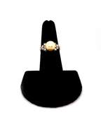 Exquisite Platinum Pearl and Diamond Ring